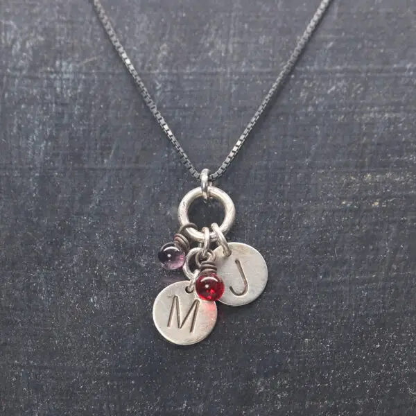 Stamped Initial Pendants